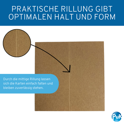 Tischkarten Blanko Braun
