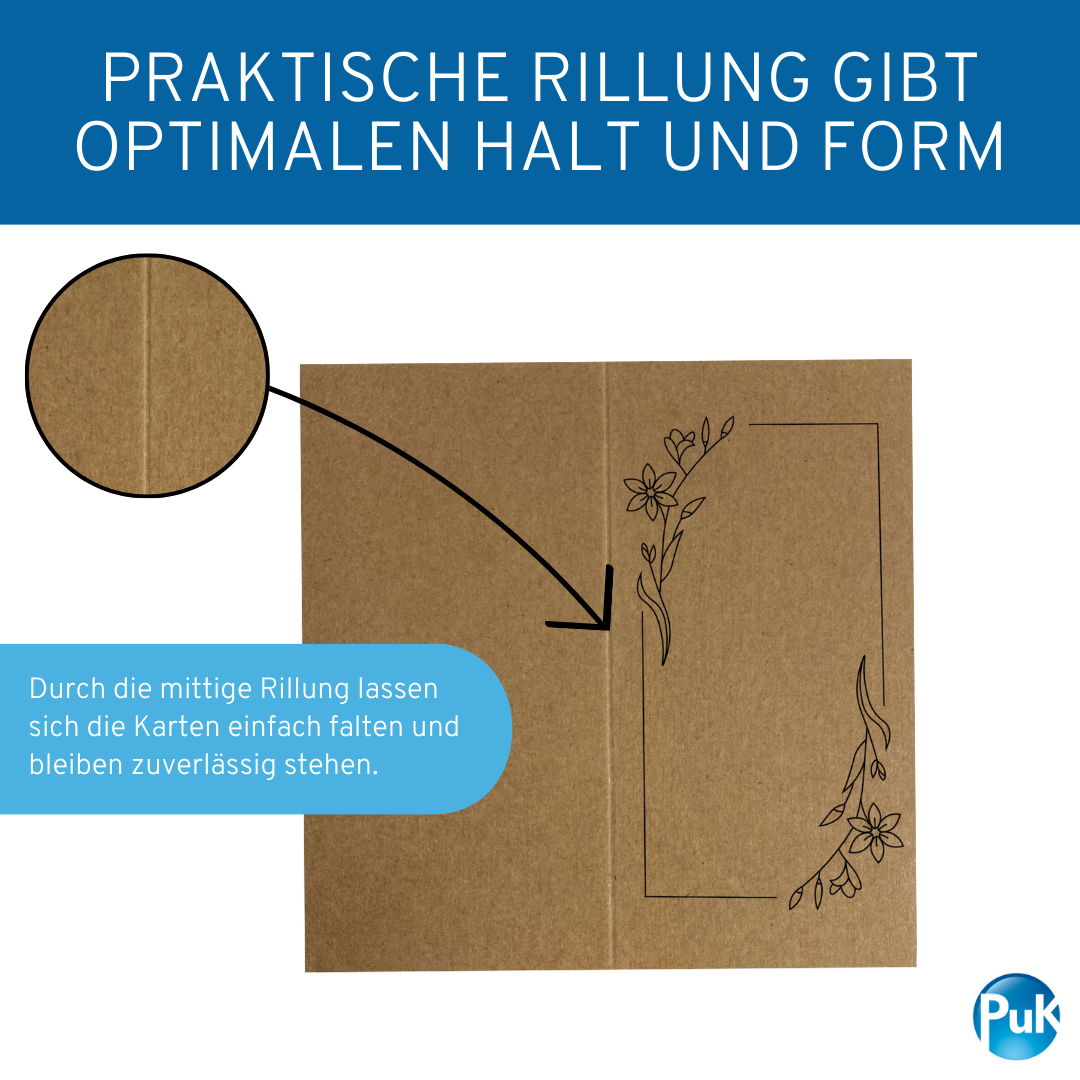 Tischkarten Braun | Design 06K