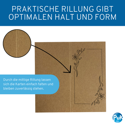 Tischkarten Braun | Design 06K