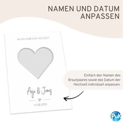 Poster "Herz" | Geldgeschenk zur Hochzeit