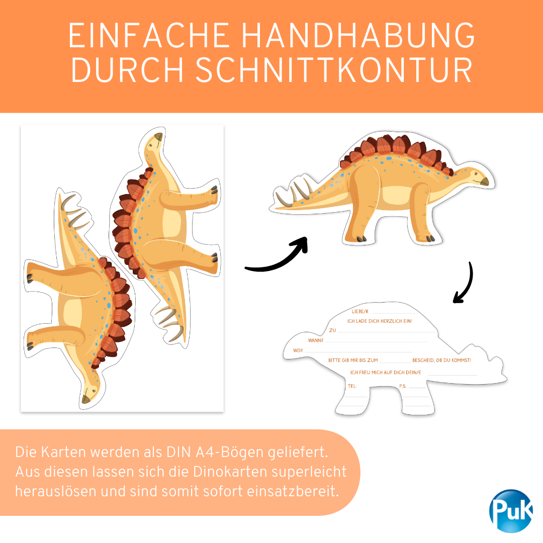 Einladungskarten "Dinosaurier"