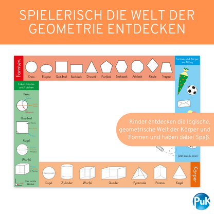 Schreibtischunterlage Körper und Formen