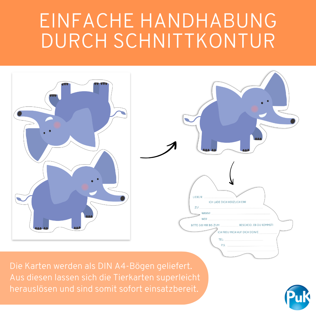 Einladungskarten "Safari"