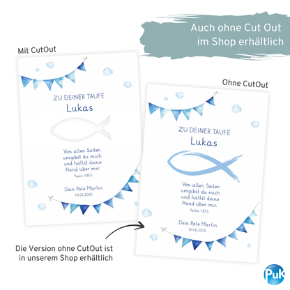 Poster "Fisch" | Geldgeschenk zur Taufe