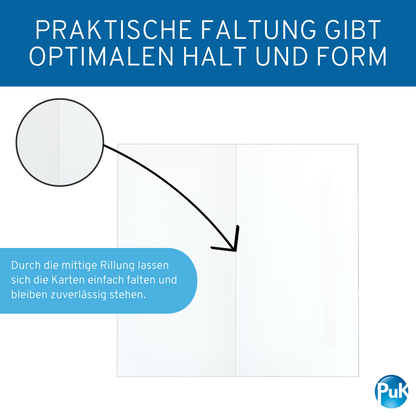 Tischkarten Blanko Weiß