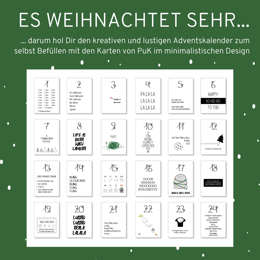 Adventskalender Set "Lustig"