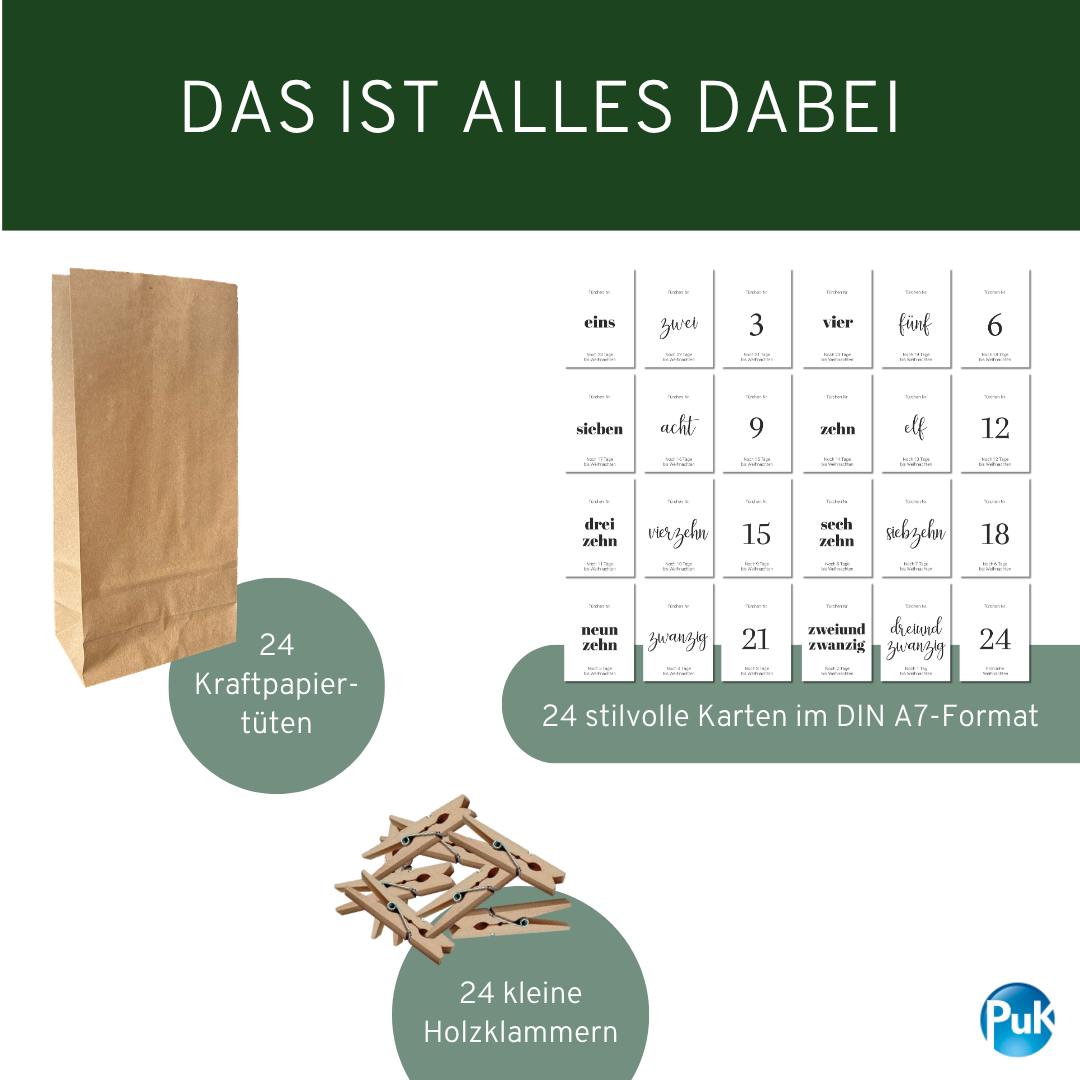 Adventskalender Set "Typo"
