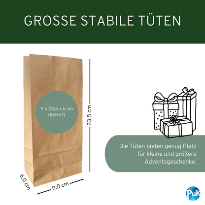 Adventskalender Set "Goldene Sterne"