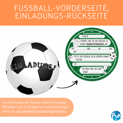 Einladungskarten "Fußball"
