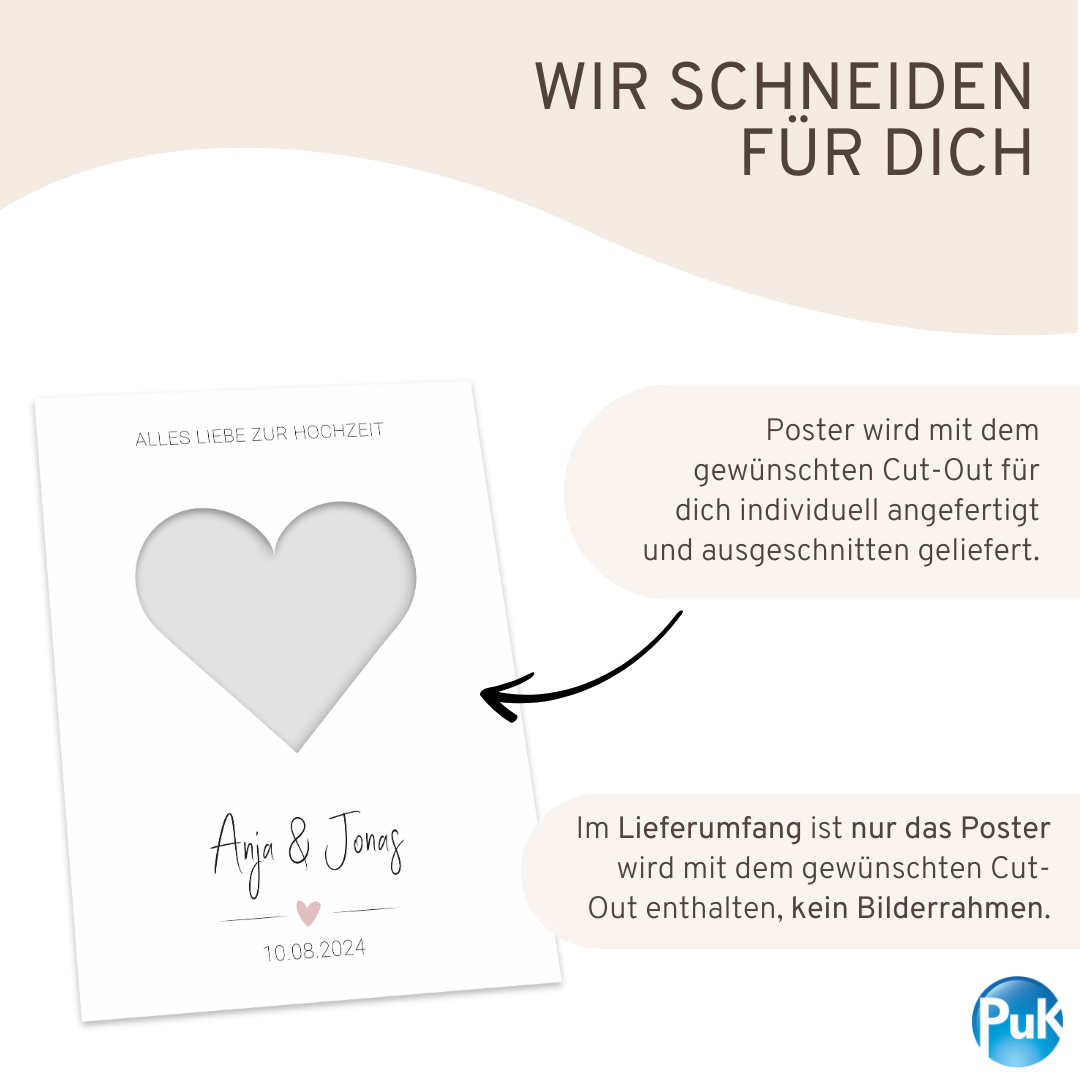 Poster "Herz" | Geldgeschenk zur Hochzeit