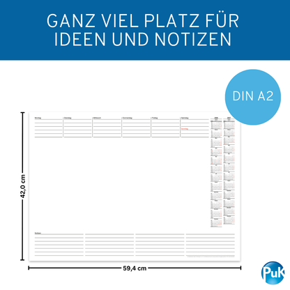 Schreibtischunterlage 2026/2027