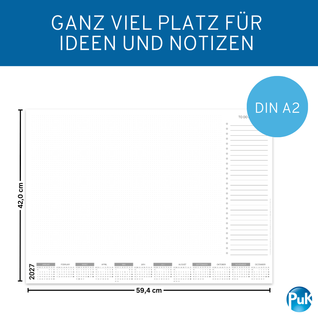 Schreibtischunterlage 2027