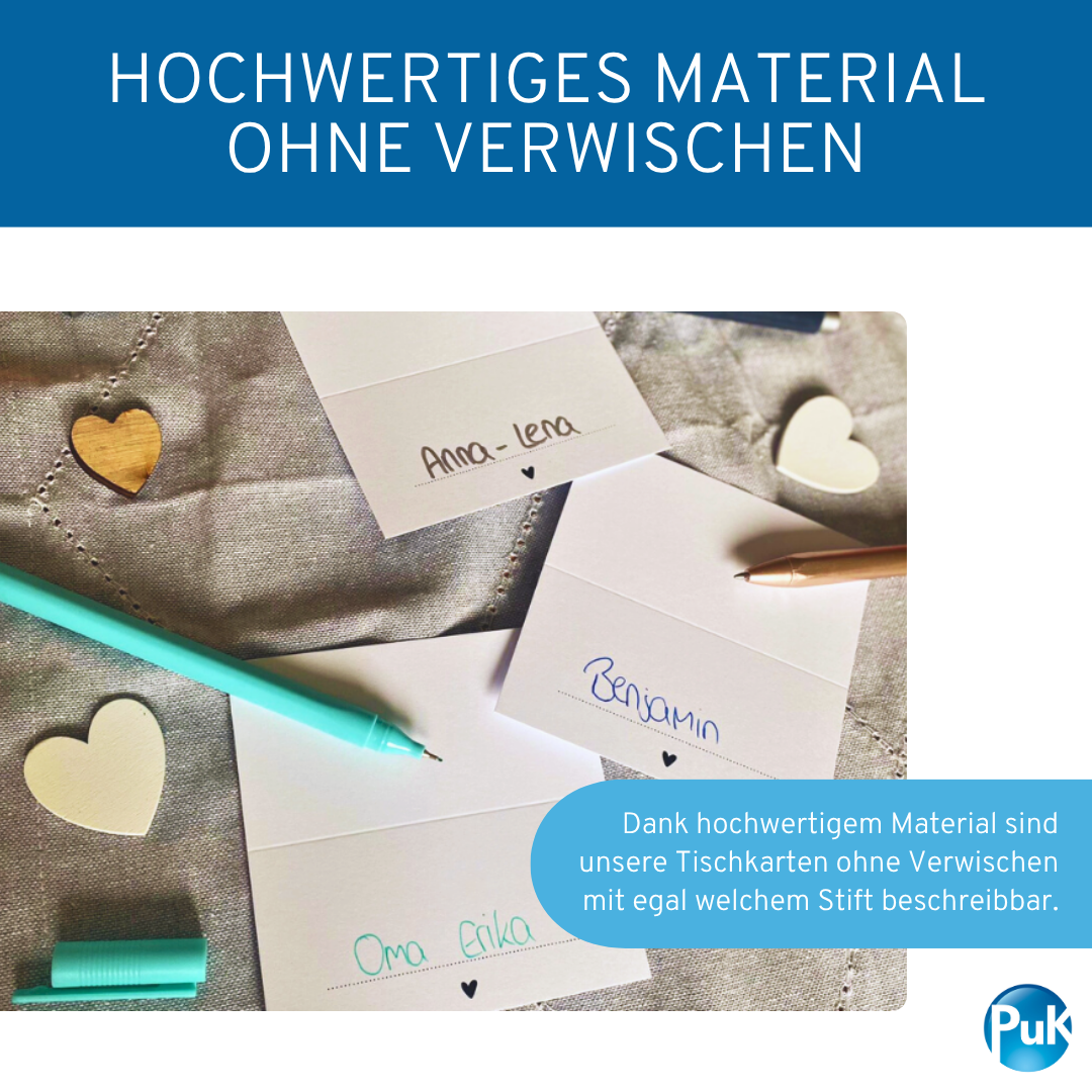 Tischkarten weiß | Design 05