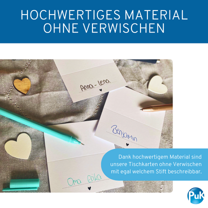 Tischkarten weiß | Design 05