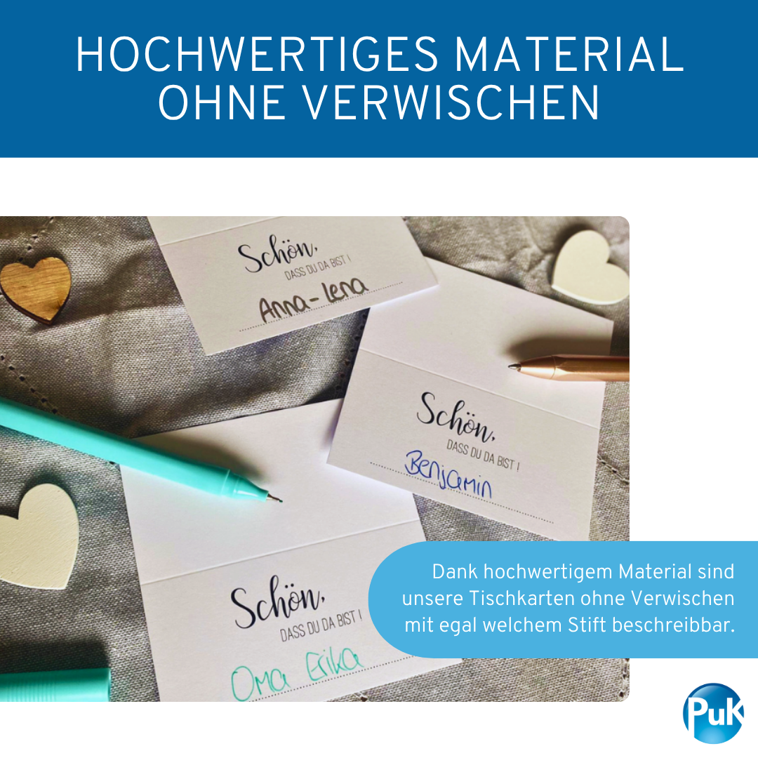 Tischkarten weiß | Design 04