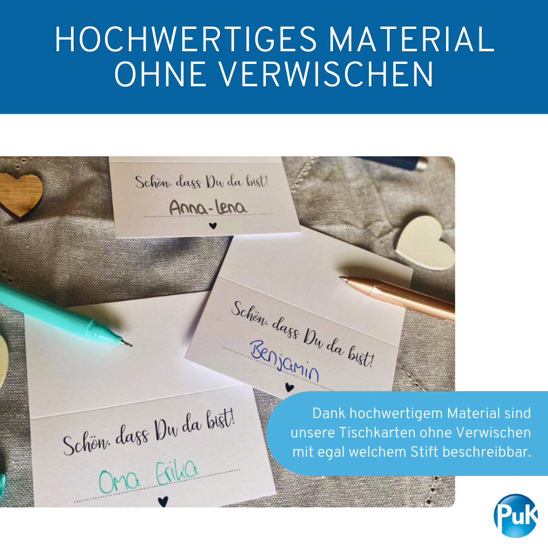 Tischkarten weiß | Design 02