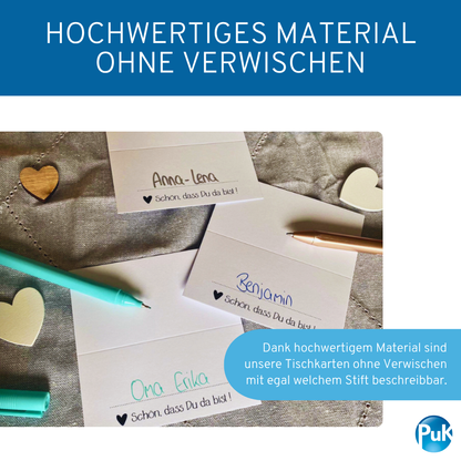 Tischkarten weiß | Design 03