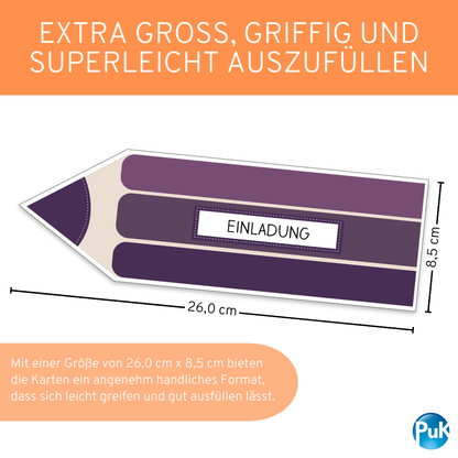 Einladungskarten "Buntstifte"