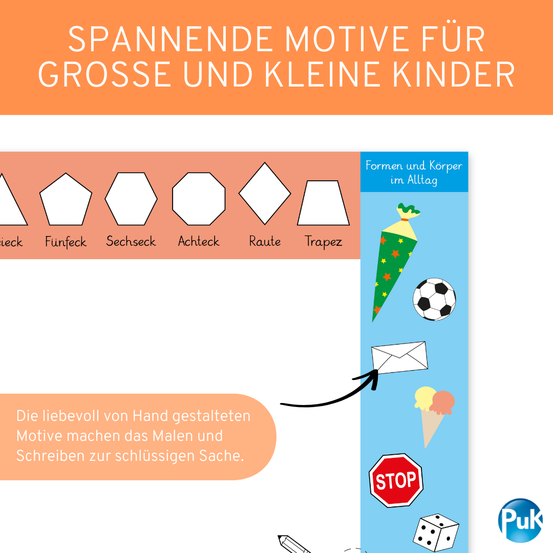 Schreibtischunterlage Körper und Formen