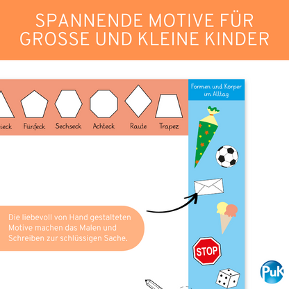 Schreibtischunterlage Körper und Formen