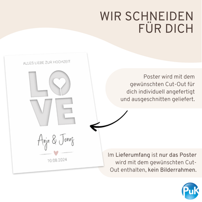 Poster "LOVE" | Geldgeschenk zur Hochzeit