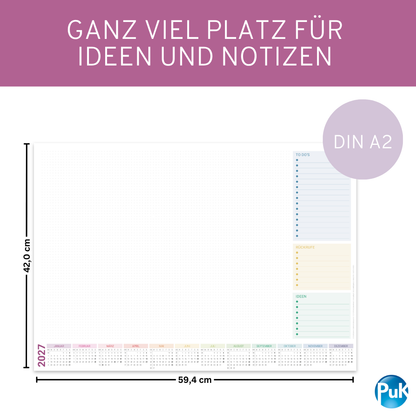 Schreibtischunterlage 2027 Bunt