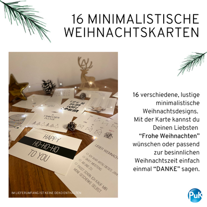Weihnachtskarten Set "Lustig"