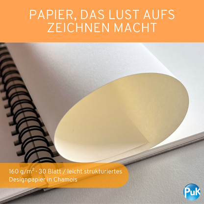 Zeichenblock 30 Blatt | Skizzenbuch