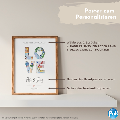 Poster "LOVE" | Geldgeschenk zur Hochzeit