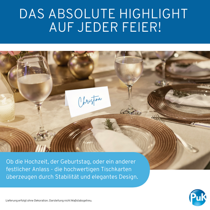 Tischkarten Blanko Weiß