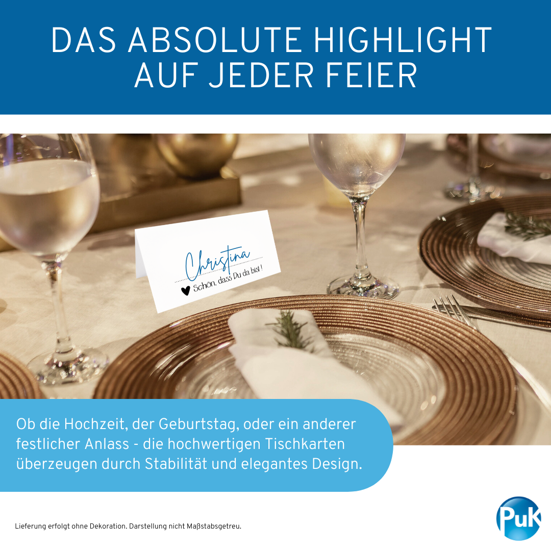 Tischkarten weiß | Design 03