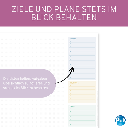 Schreibtischunterlage 2027 Bunt