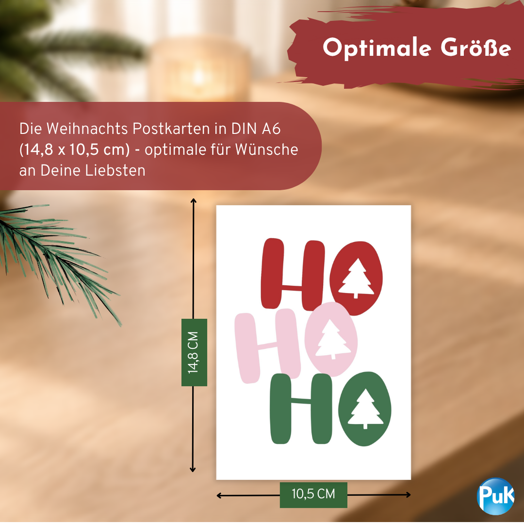 Weihnachtskarten Set "bunt"