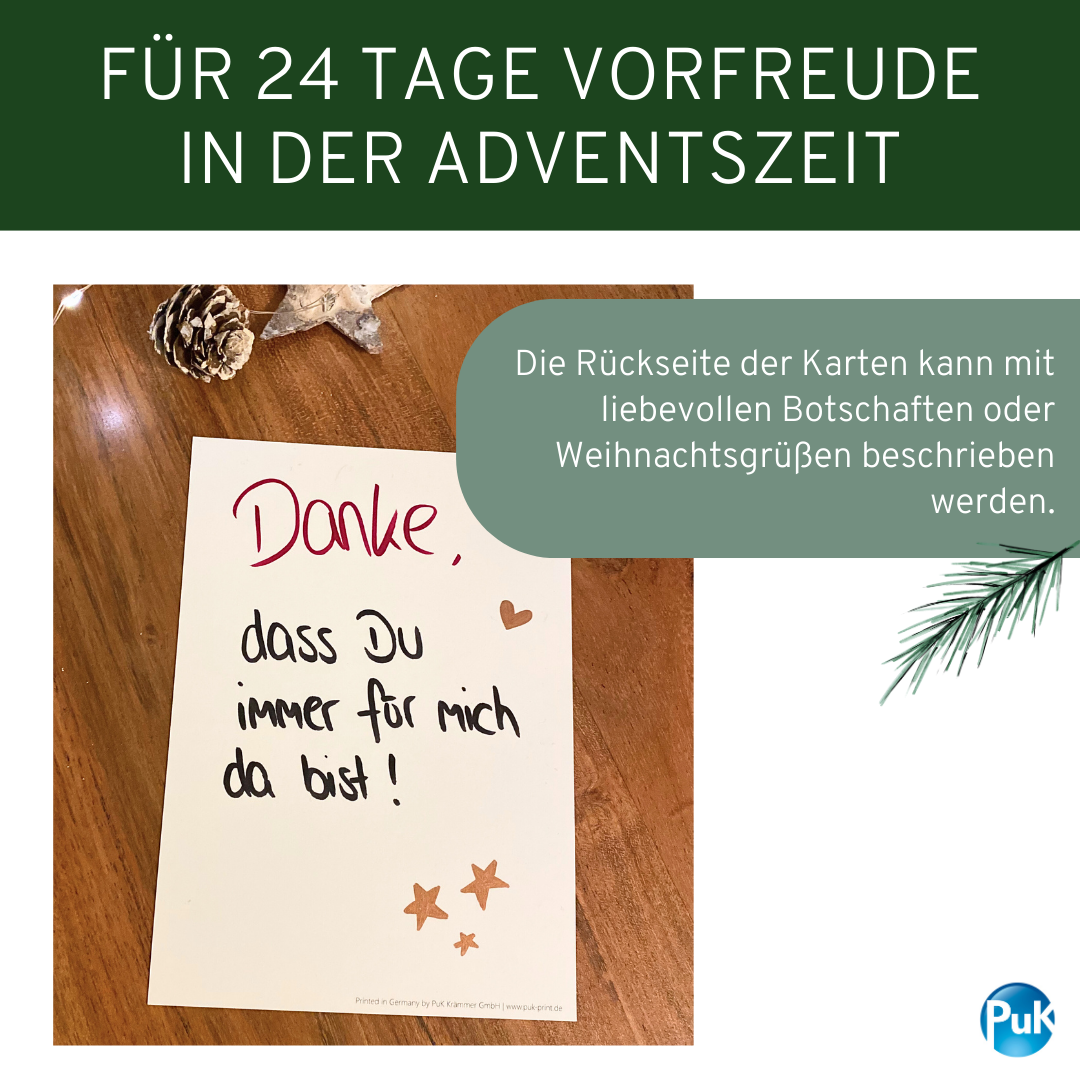 Adventskalender Karten "Typo"