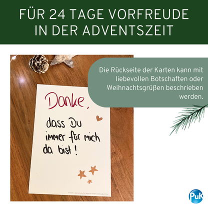 Adventskalender Karten "Typo"