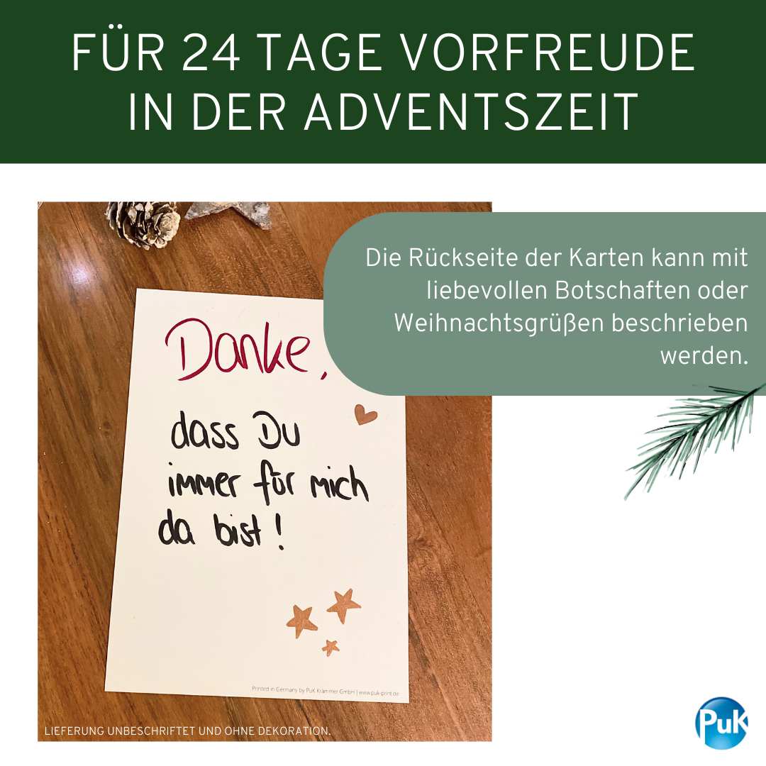 Adventskalender Set "Goldene Sterne"