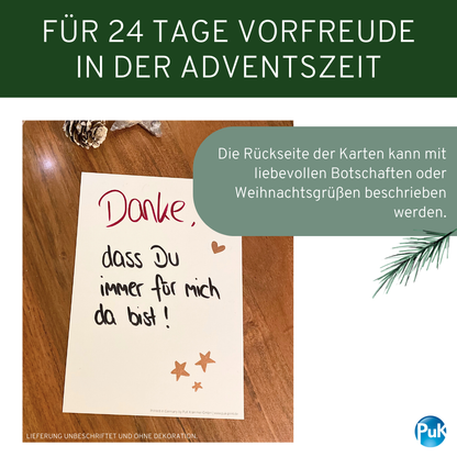 Adventskalender Set "Goldene Sterne"