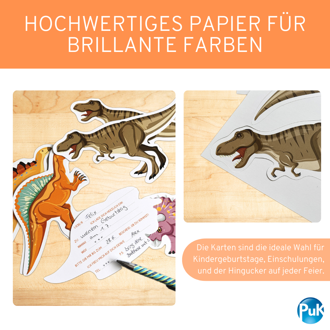 Einladungskarten "Dinosaurier"