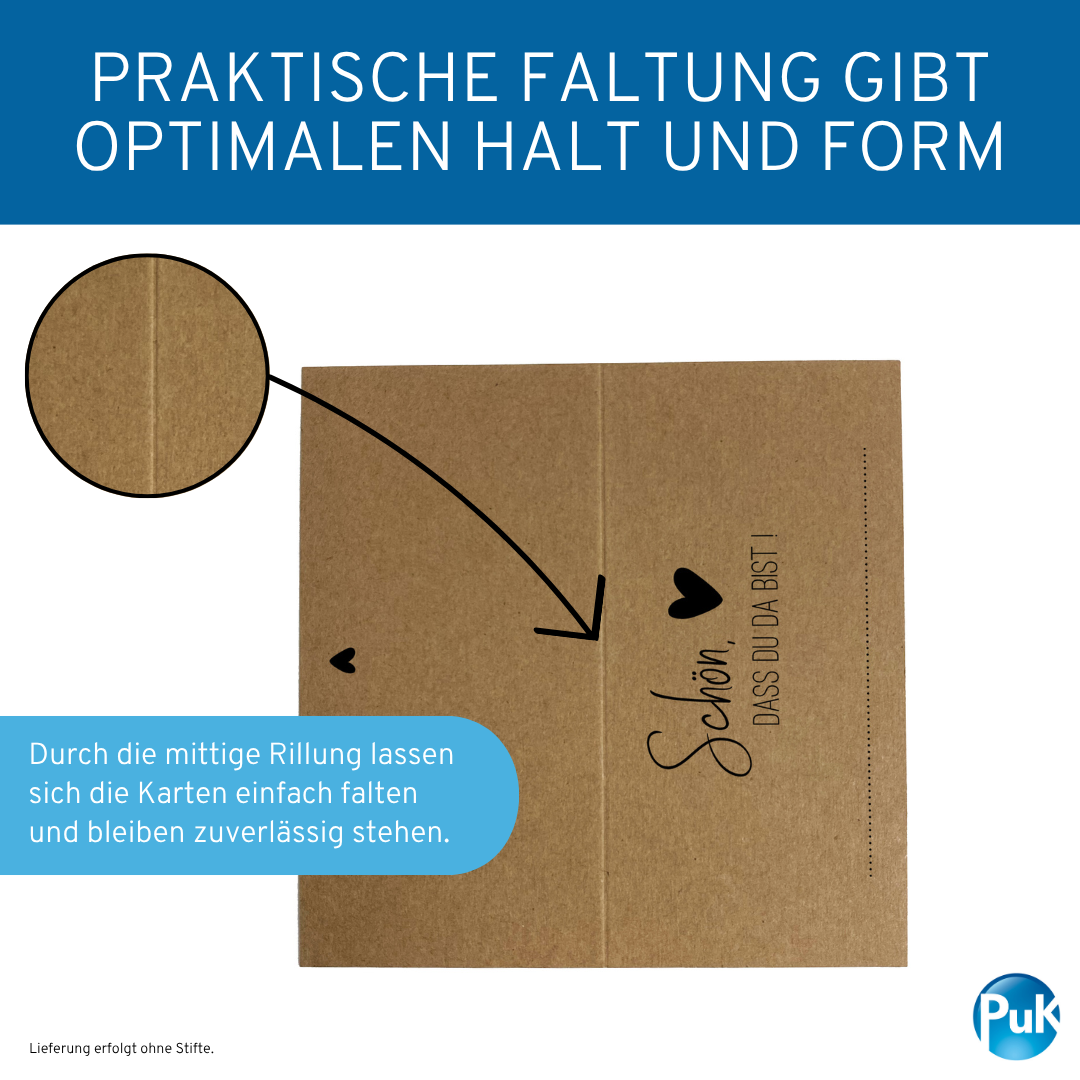 Tischkarten Braun | Design 01K