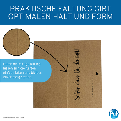 Tischkarten Braun | Design 02K