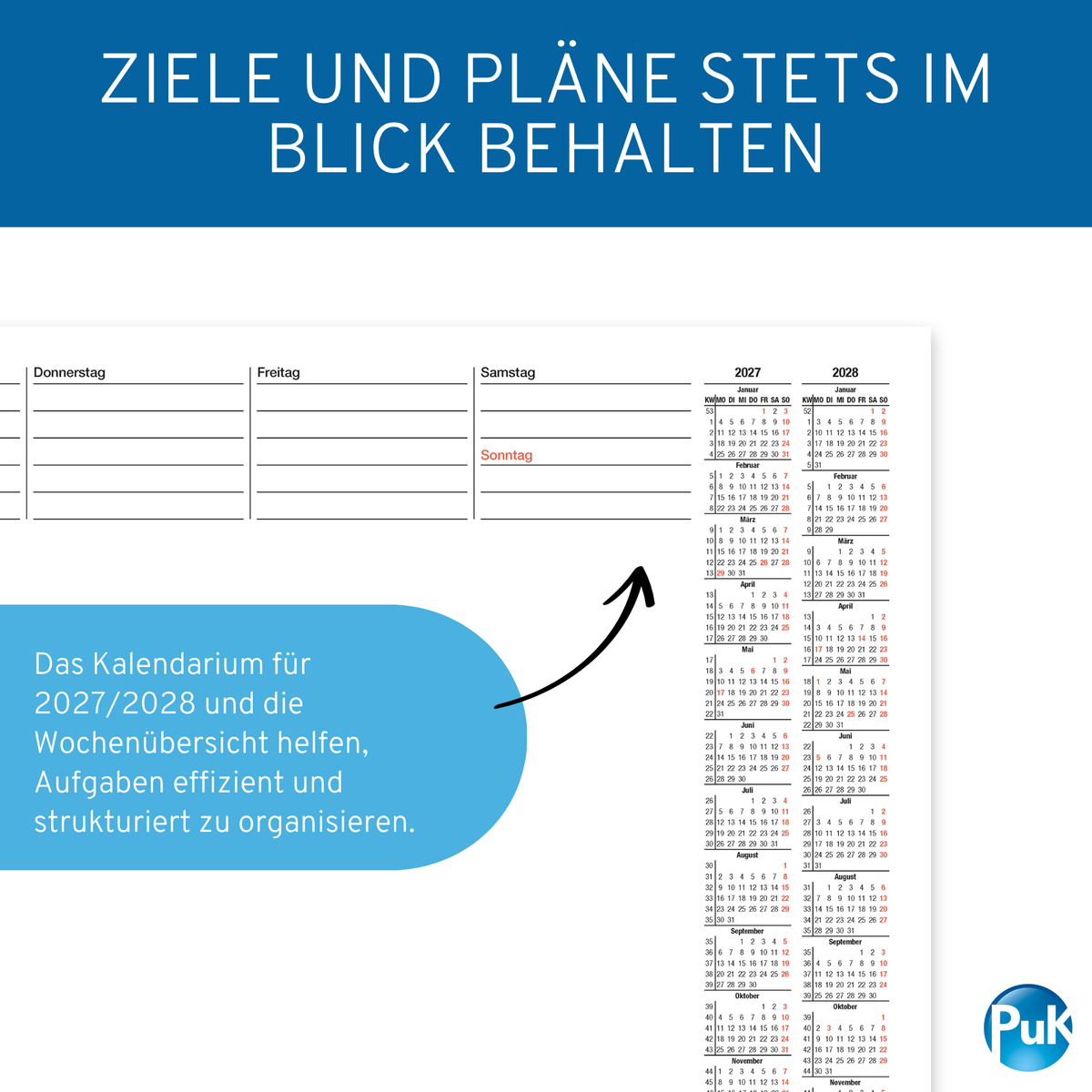 Schreibtischunterlage 2027/2028