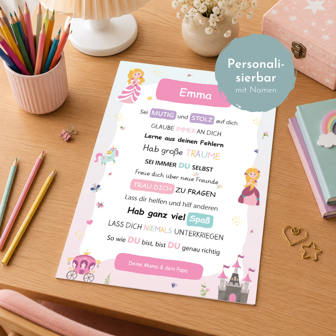 Affirmationsposter "Prinzessin"