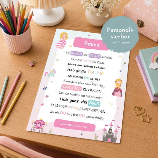 Affirmationsposter "Prinzessin"