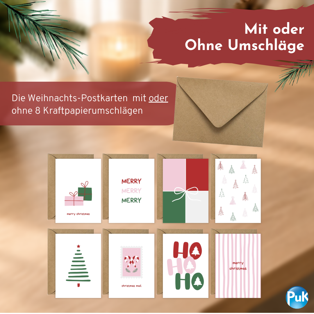 Weihnachtskarten Set "bunt"