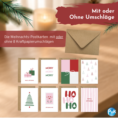 Weihnachtskarten Set "bunt"