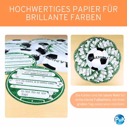 Einladungskarten "Fußball"