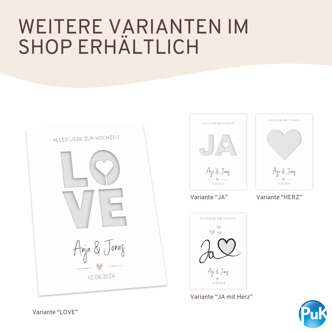 Poster "LOVE" | Geldgeschenk zur Hochzeit