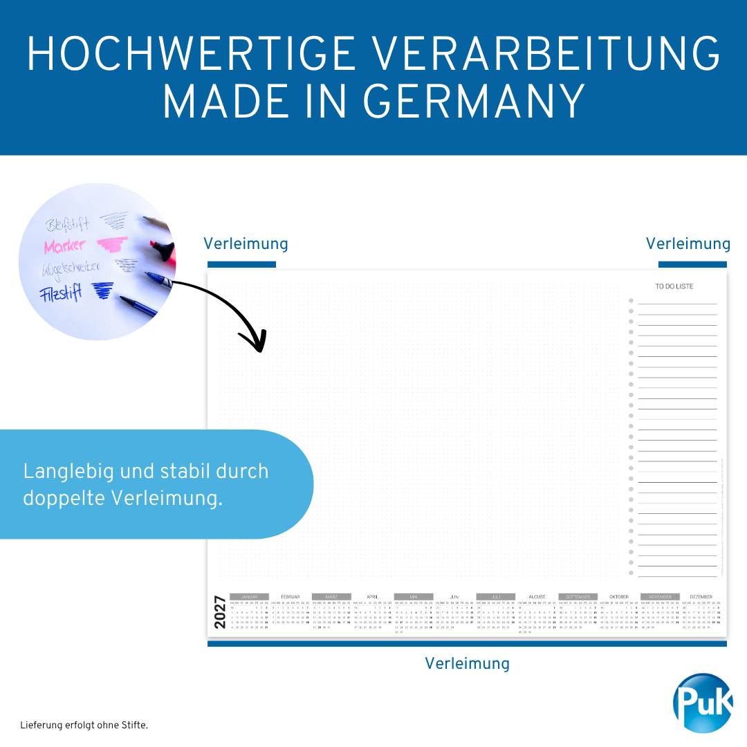 Schreibtischunterlage 2027