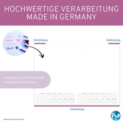 Schreibtischunterlage 2027/28 Bunt