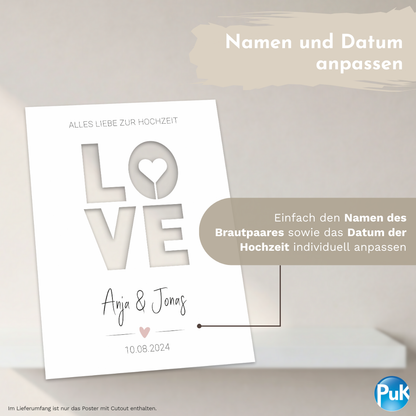 Poster "LOVE" | Geldgeschenk zur Hochzeit